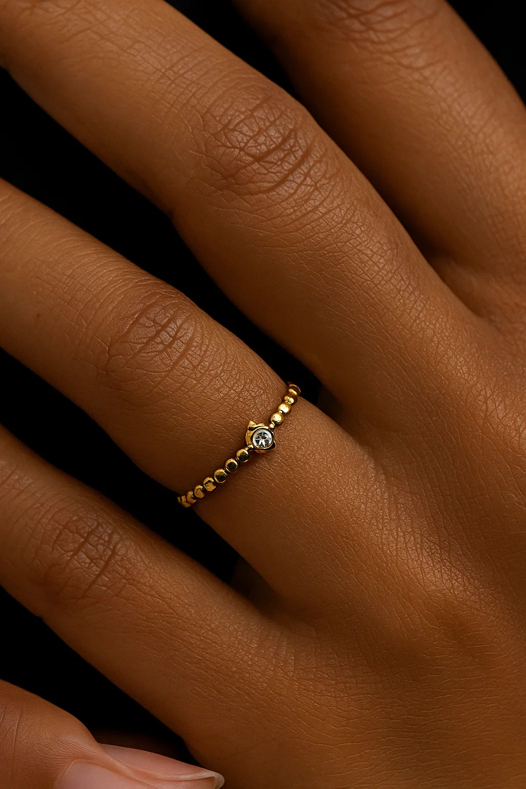 Bague fine diamant en acier inoxydable – Image 3