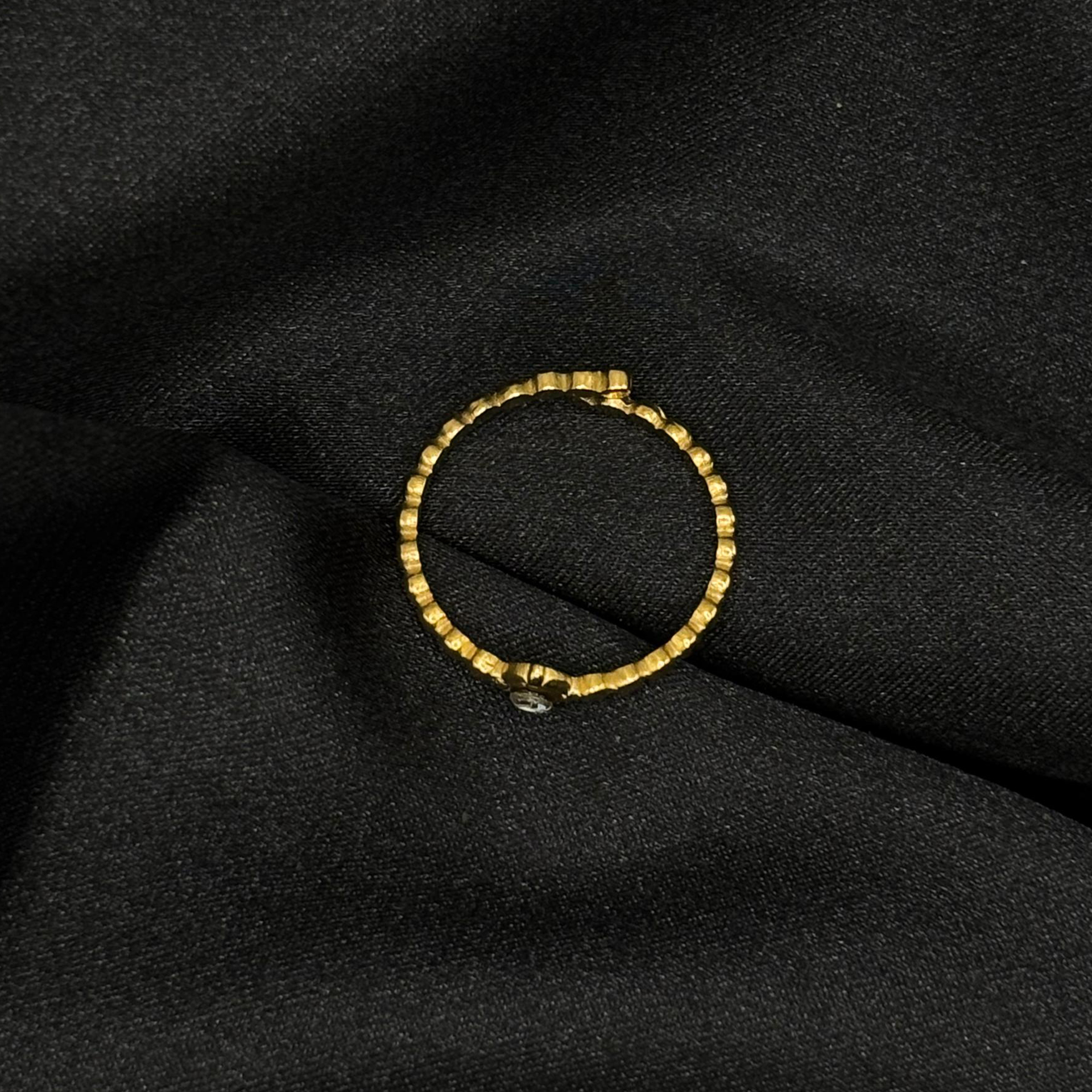 Bague fine diamant en acier inoxydable