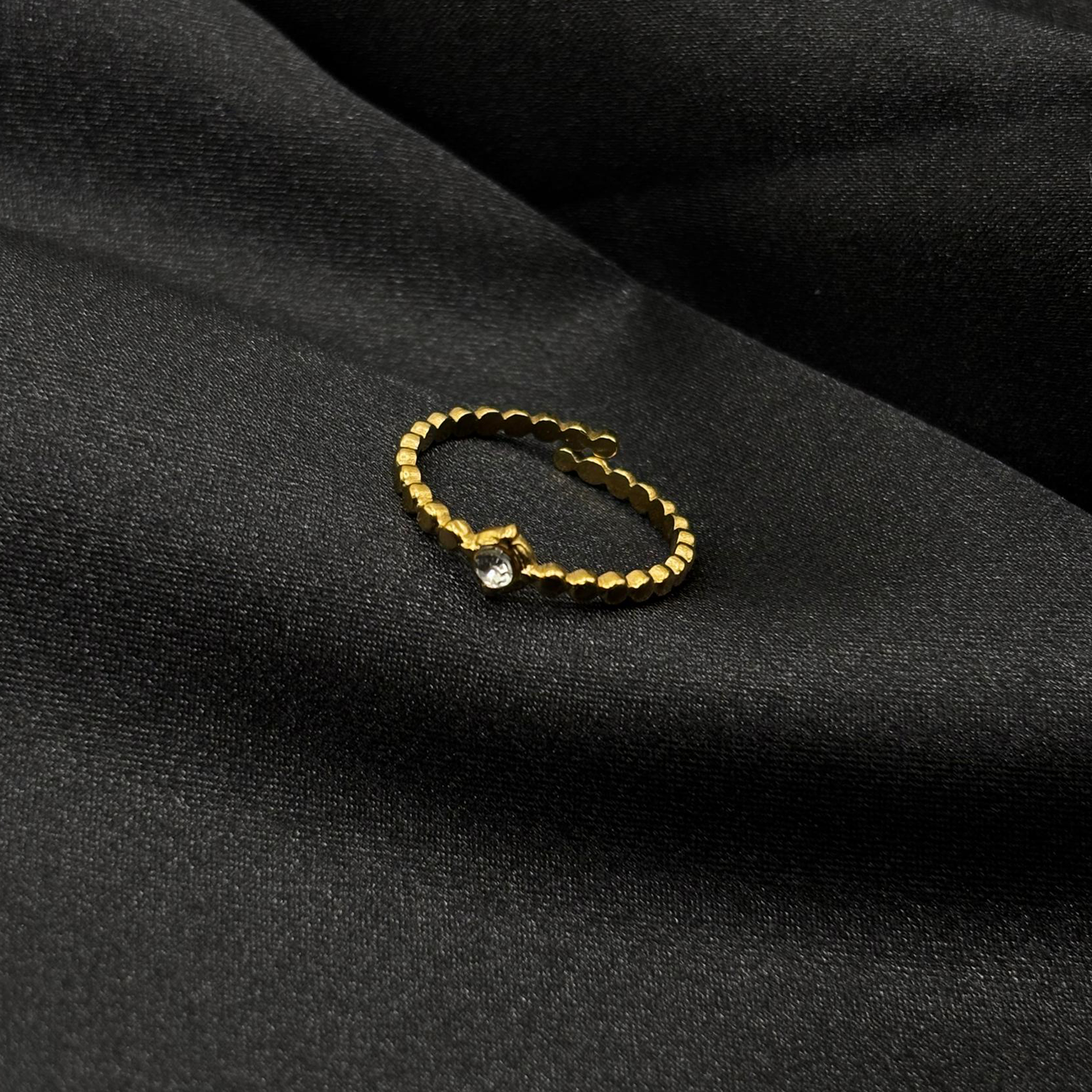 Bague fine diamant en acier inoxydable – Image 2