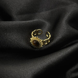 Bague soleil en acier inoxydable