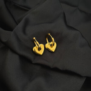 Boucles cerceau cœur en acier inoxydable