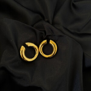 Boucles créole plaquet or en acier inoxydable