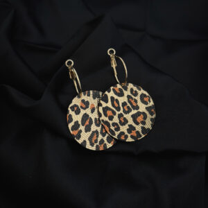 Boucles double face panthère et or