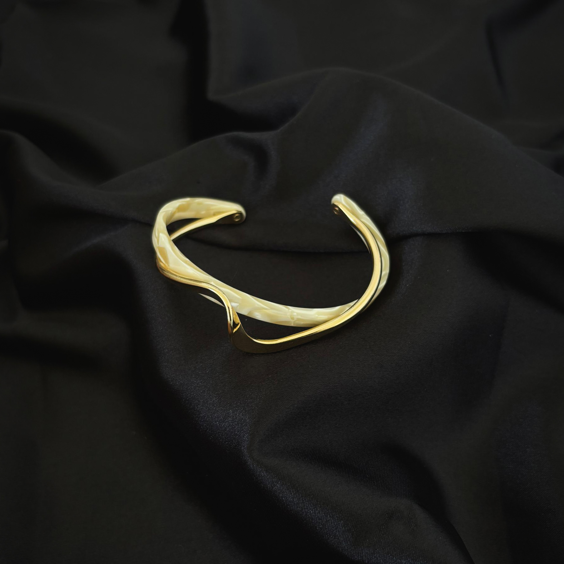 Bracelet résine blanc en acier inoxydable – Image 2