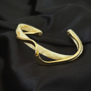 Bracelet résine blanc en acier inoxydable