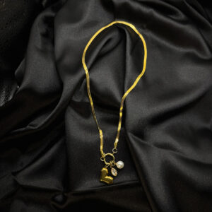 Chaîne Le trio coeur en acier inoxydable