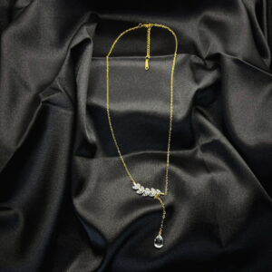 Chaîne médaillon pendentif diamant en acier inoxydable