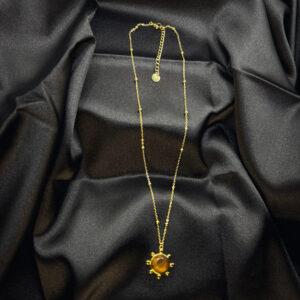 Chaîne perle soleil en acier inoxydable