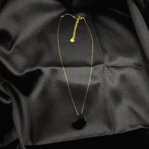 Chaîne pierre couleur noire en acier inoxydable